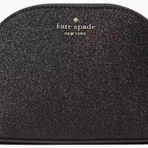 Kate Spade Black Sparkle Cosmetic Case